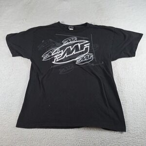 Vintage 2000s FMF Shirt Sz L Black Motorcross Racing Punk Grunge Y2K Rare Casual